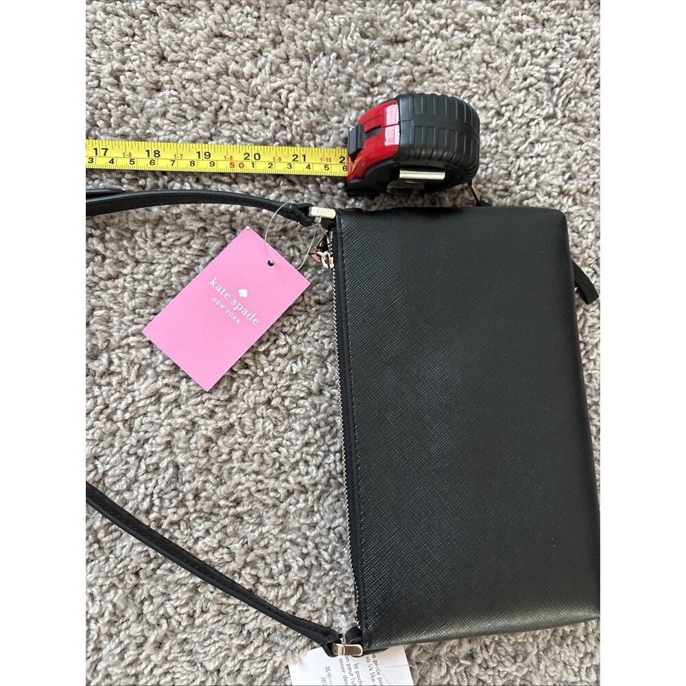 Kate Spade New York Textured Leather Crossbody Bag with Removable Pouch New - Picture 7 of 9